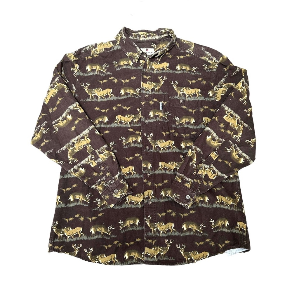 Woolrich Deer Print Button Down
